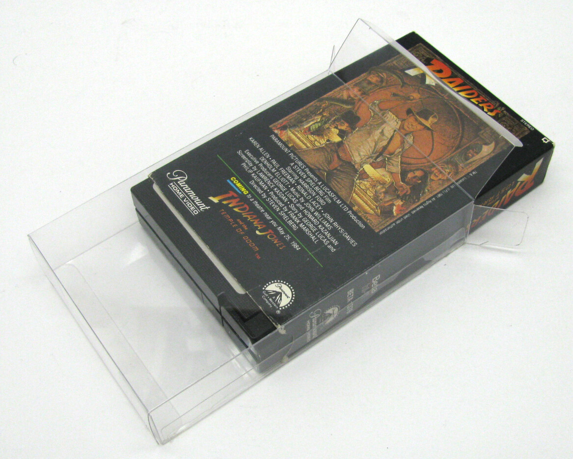 1x BETAMAX MOVIE CARDBOARD SLEEVE (SIZE A) – CLEAR PLASTIC PROTECTIVE BOX