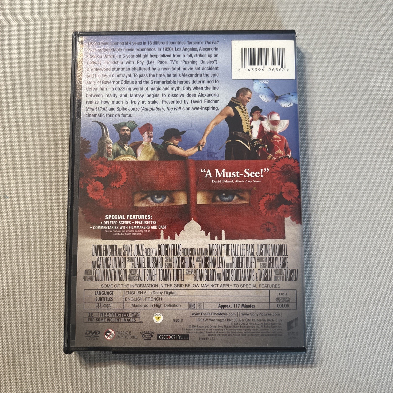 The Fall DVD 2006 Tarsem Singh David Fincher Spike Jonze Rare Cult Classic Movie
