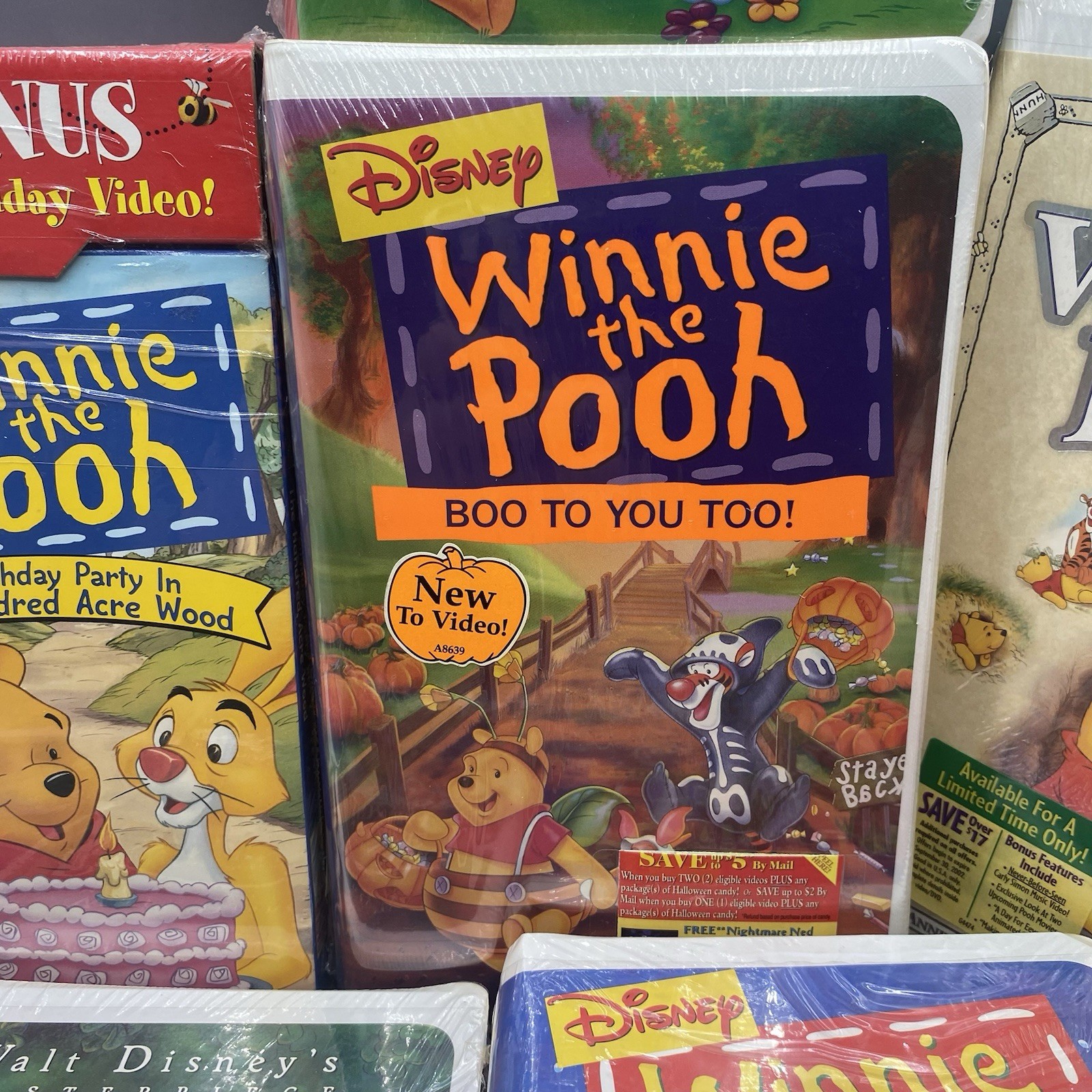 Winnie The Pool Sealed VHS Lot of 11 Assorted Titles