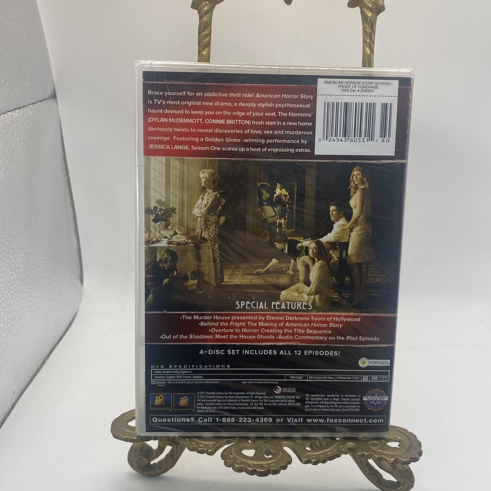 American Horror Story Season 1 DVD 4 Disc Set Fox Horror TV Series FX New Sealed