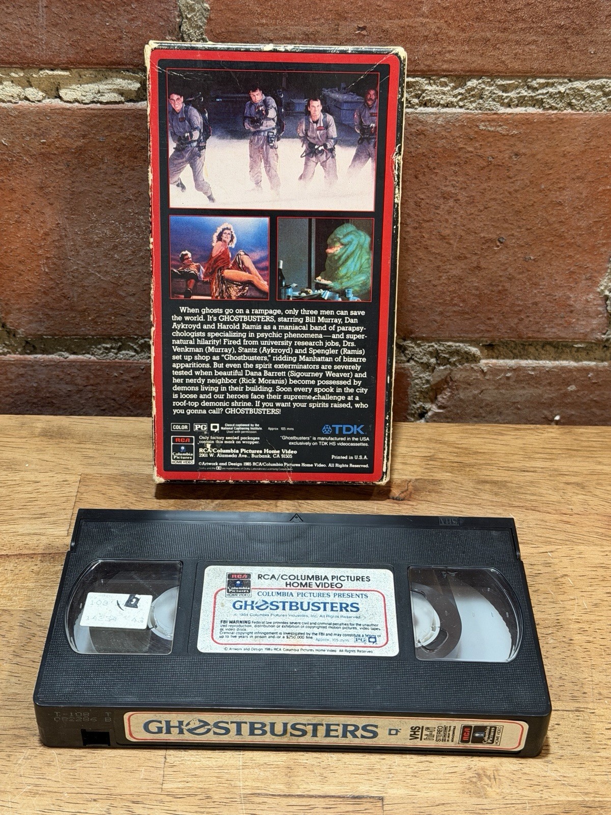 Ghostbusters (VHS, 1985) 1st Edition RCA Red Border Side Sleeve