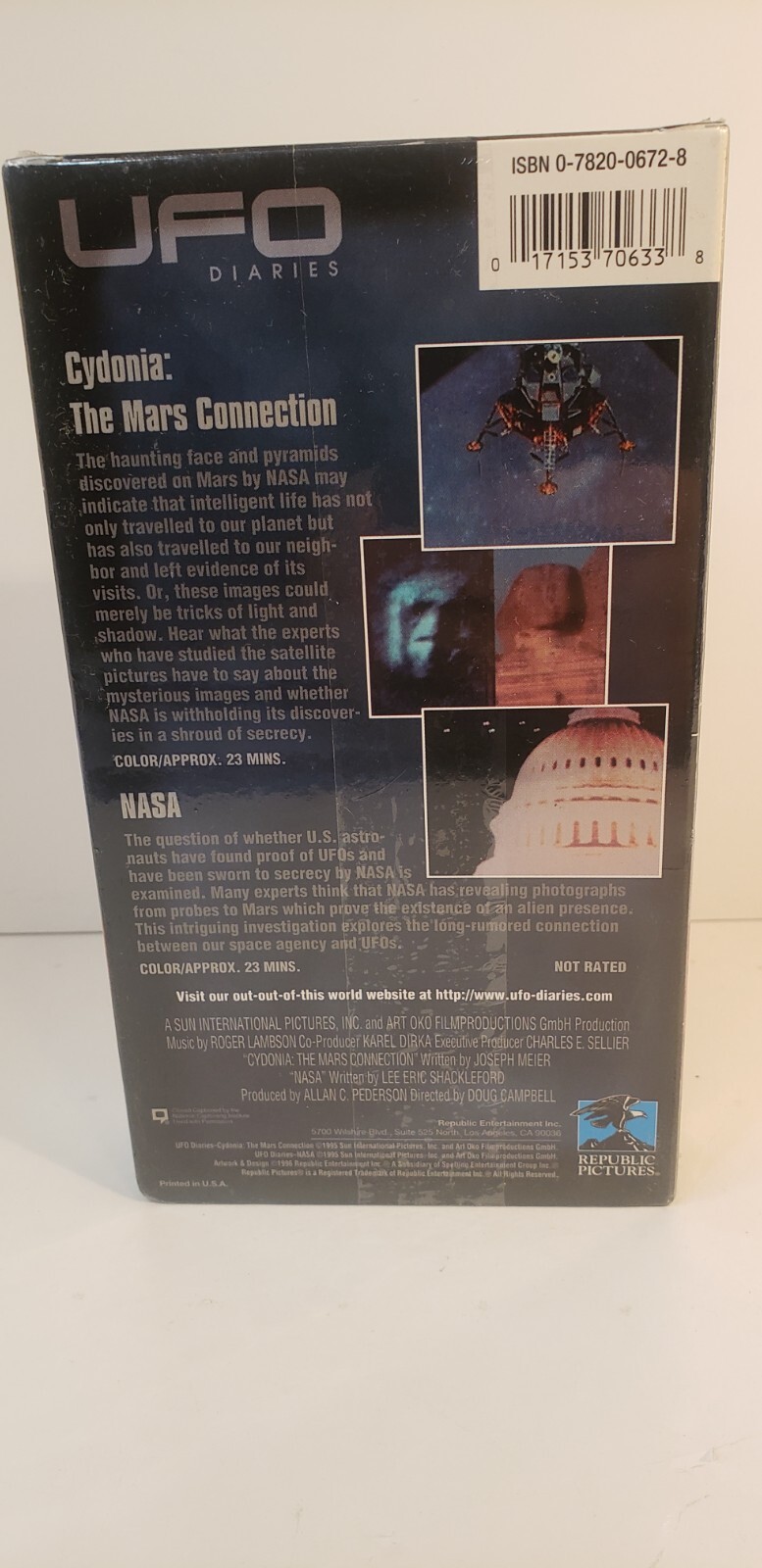 UFO Diaries Volume 3 Cydonia: The Mars Collection / Nasa VHS New Sealed
