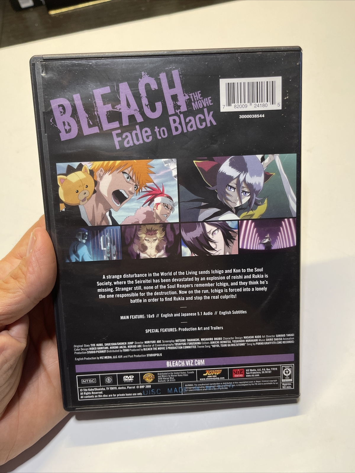 Bleach The Movie: Fade to Black~ full length anime feature~DVD~ english dub/sub