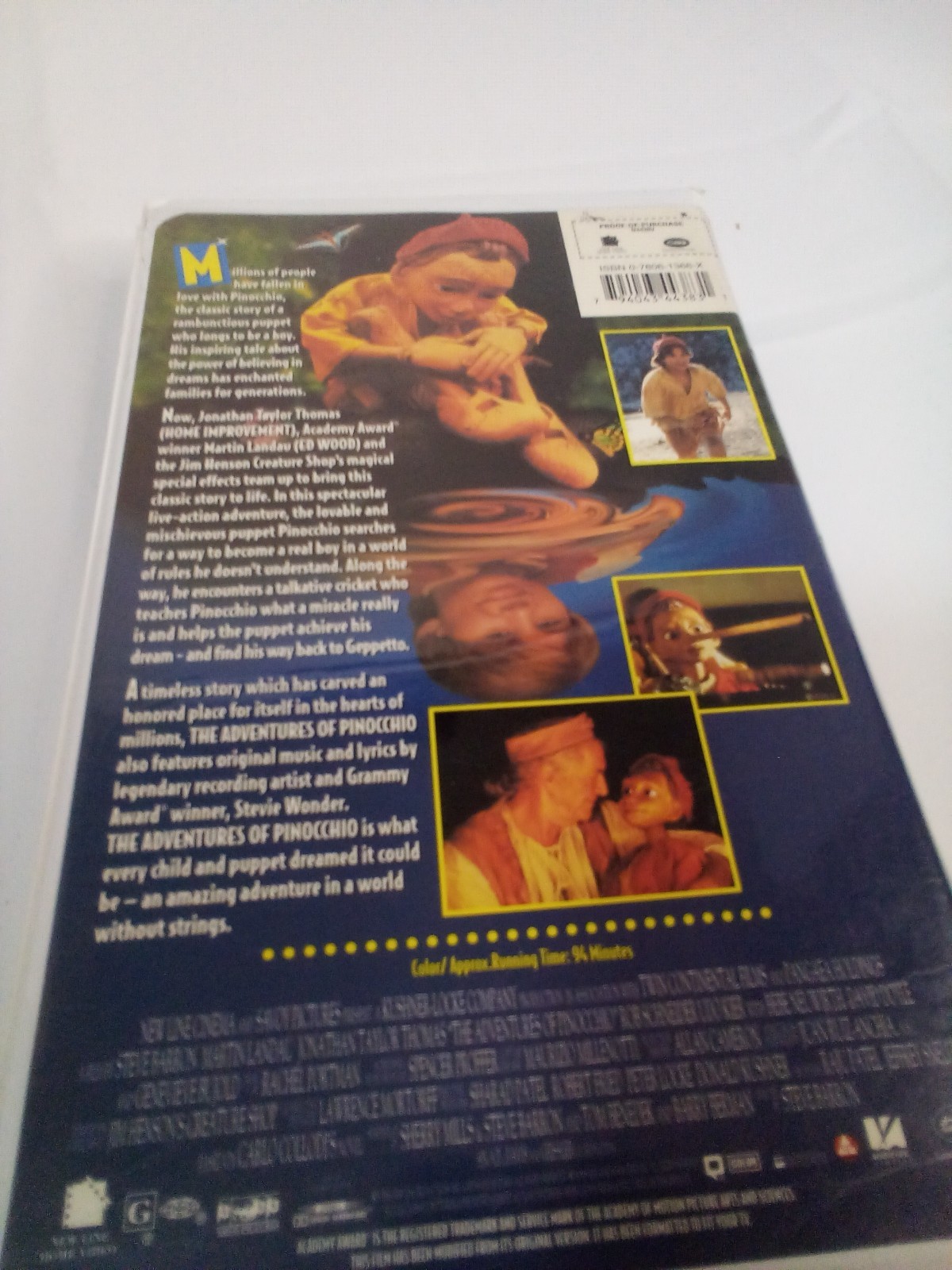 The Adventures Of Pinocchio VHS Tape Movie