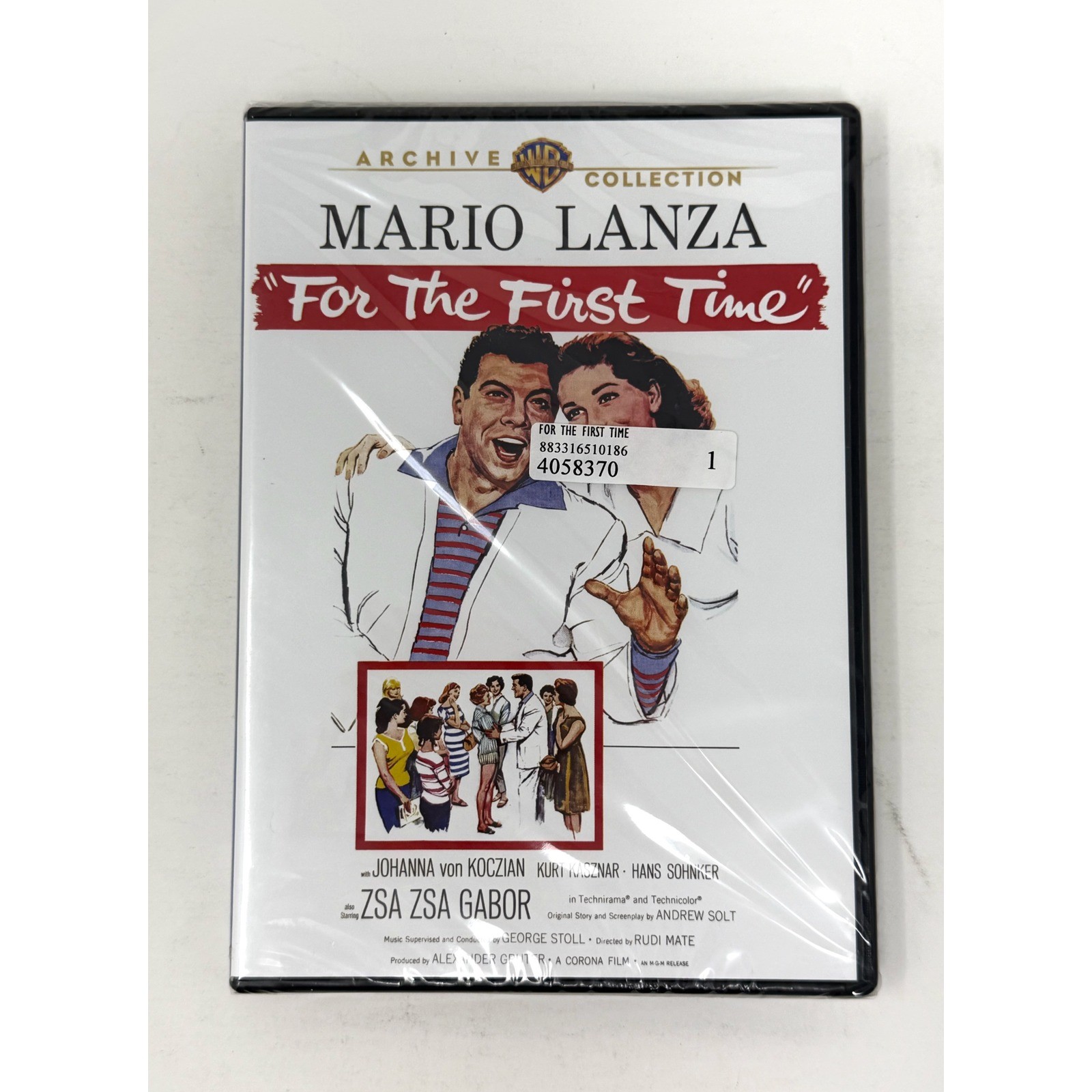 Mario Lanza For the First Time DVD NEW Sealed Warner Archive Zsa Zsa Gabor 1959
