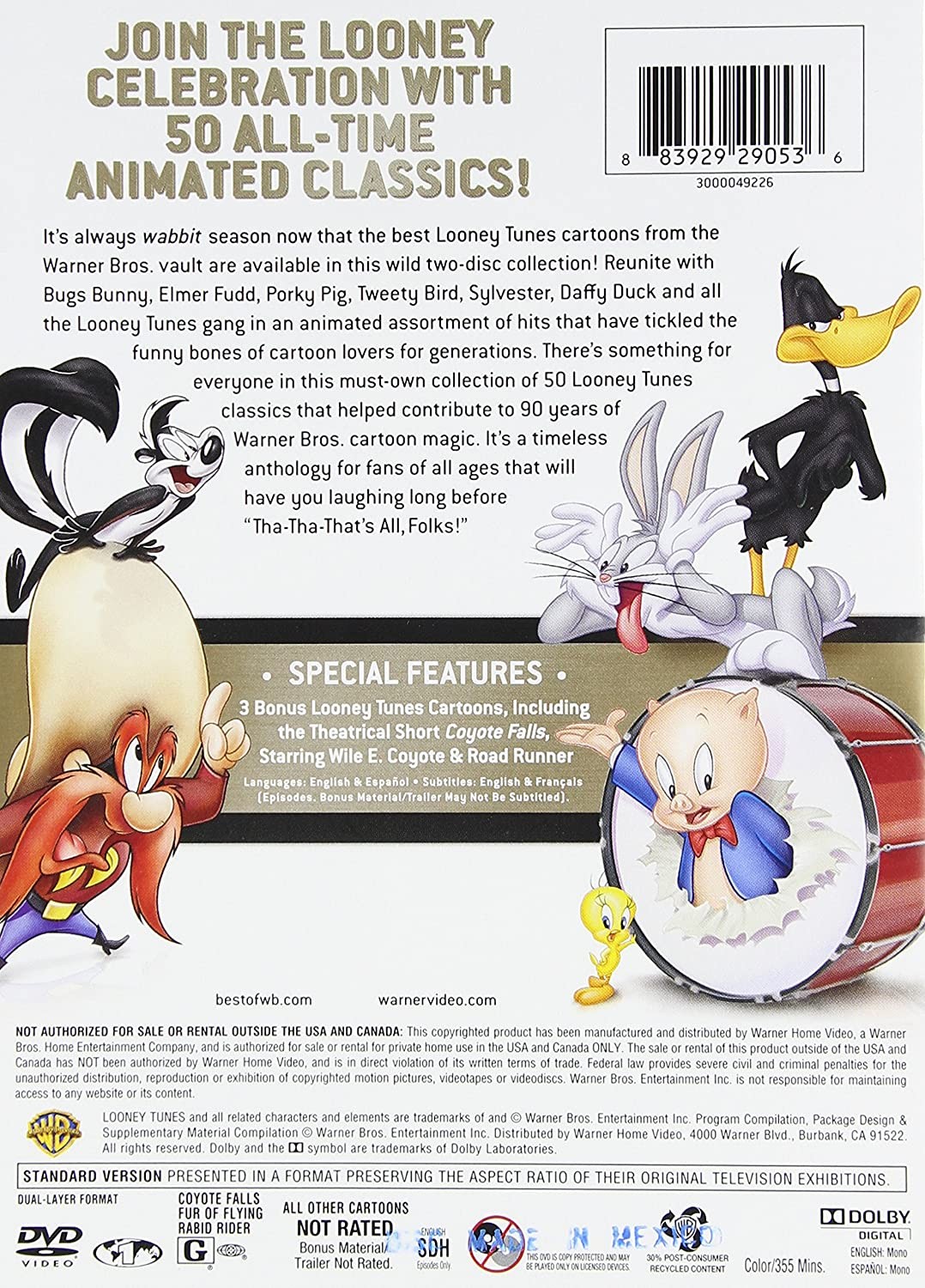 Best of Warner Bros 50 Cartoon Collection – Looney (DVD) Various Various