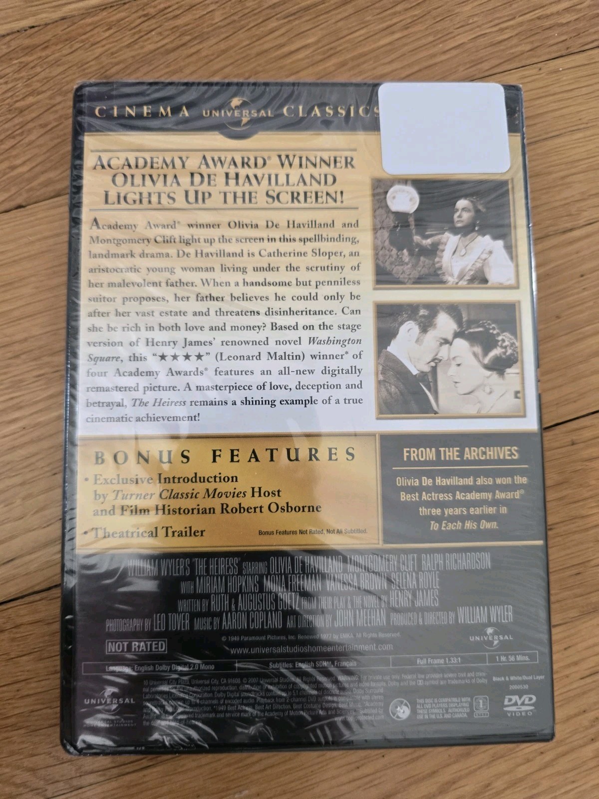 William Wyler’s The Heiress DVD (1949) – NEW