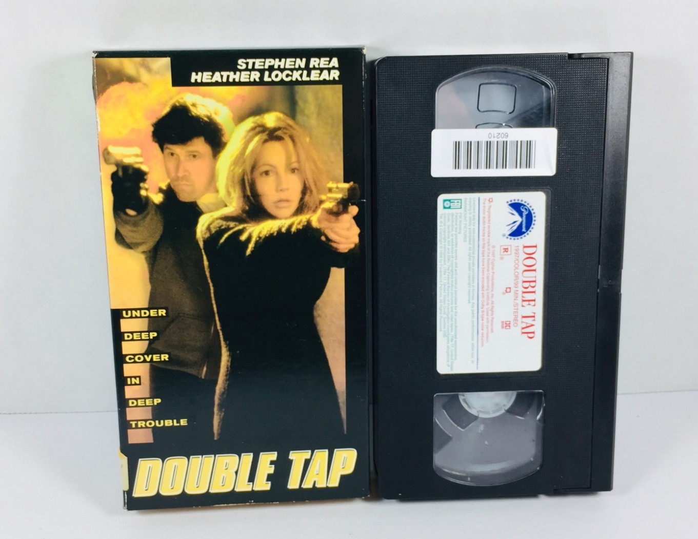 Double Tap (VHS, 1997) Heather Locklear Stephen Rea Action Thriller Rare HTF OOP