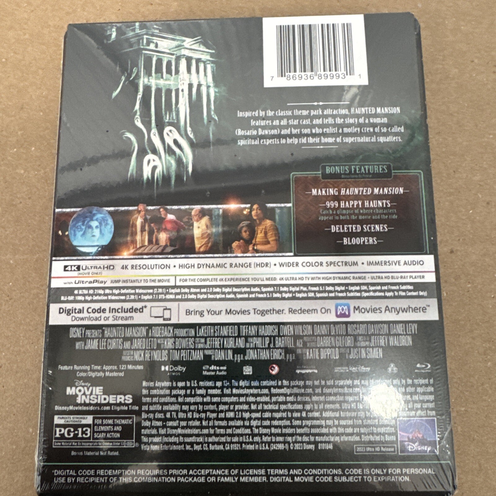 Disney Haunted Mansion 4k UHD + Blu-Ray + Digital + Enamel Pin Limited Edition