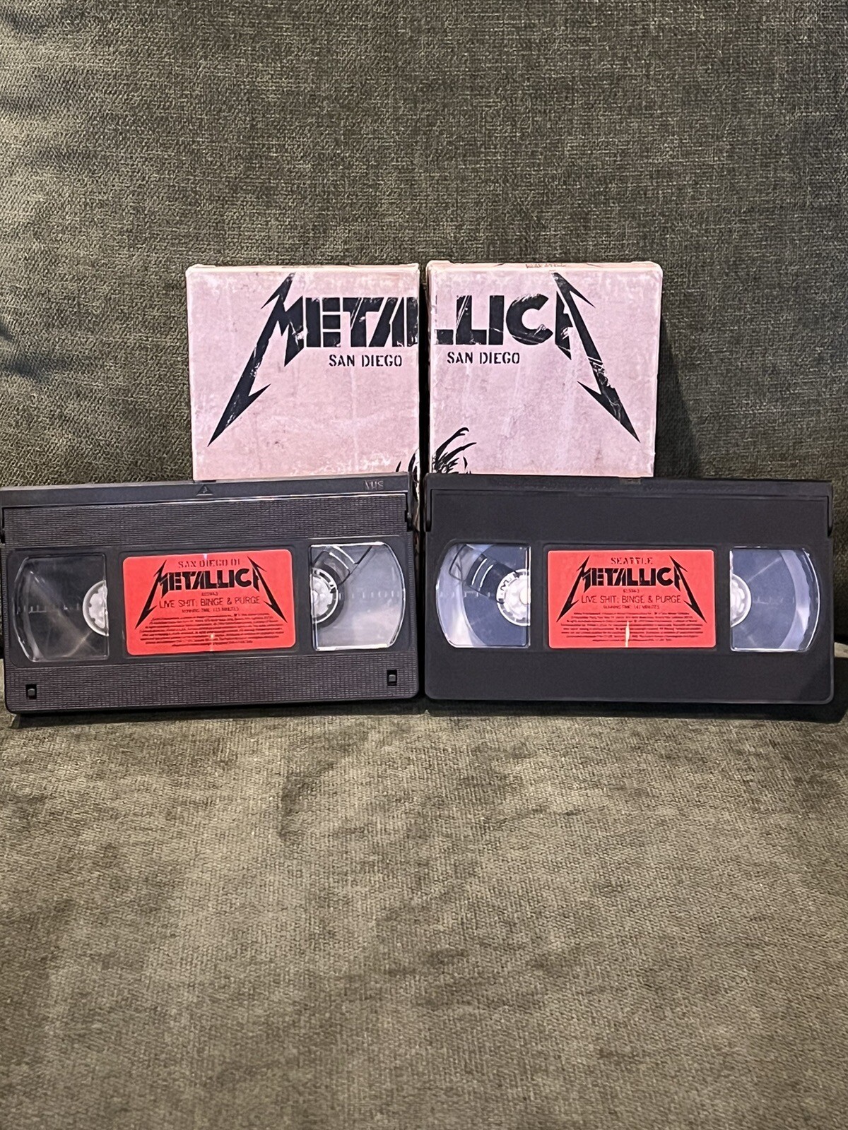 Metallica Live Shit: Binge and Purge San Diego 01 & 02 + Seattle VHS Lot Elektra