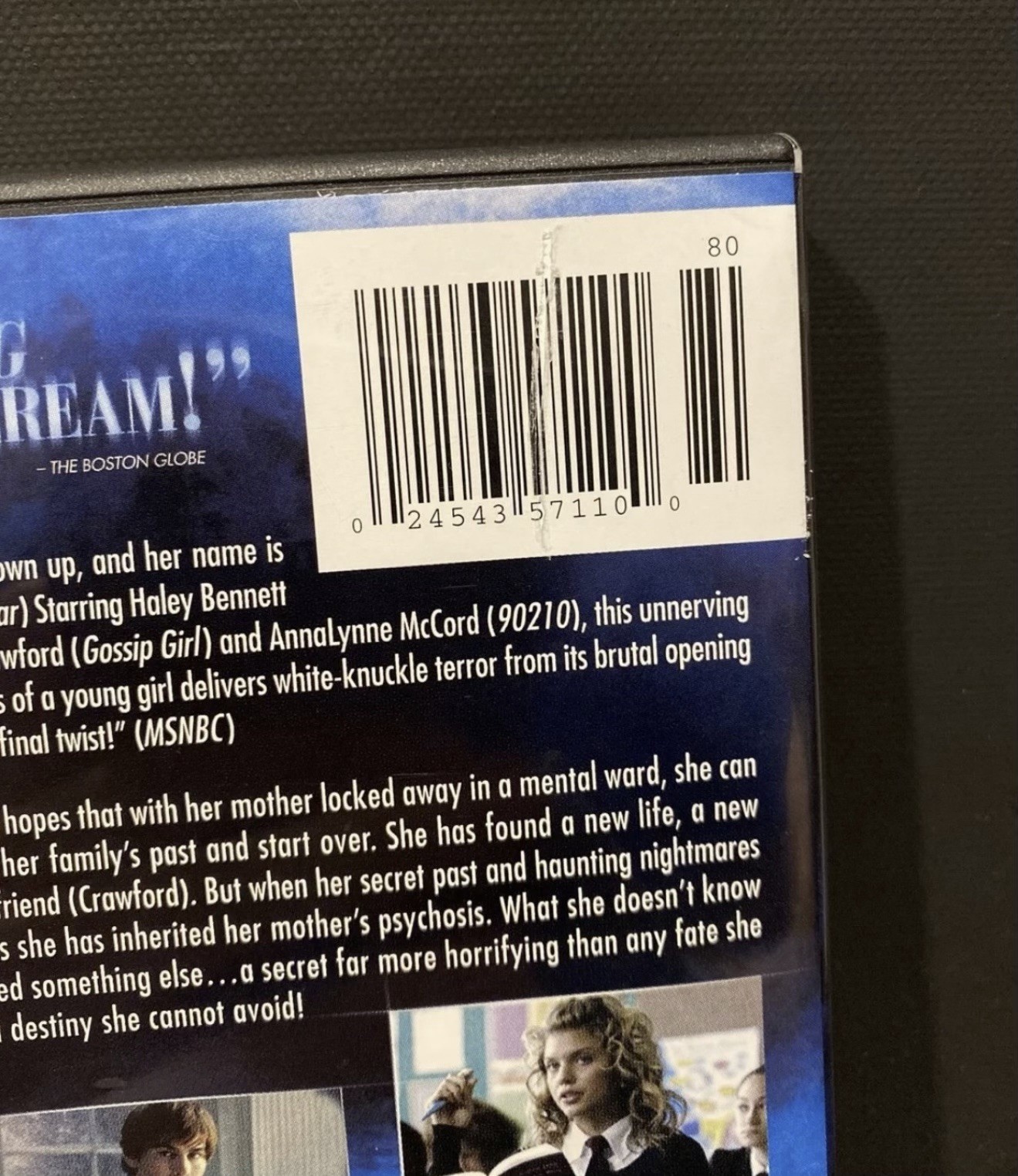 The Haunting of Molly Hartley (DVD, 2008) Haley Bennett Chace Crawford Like New