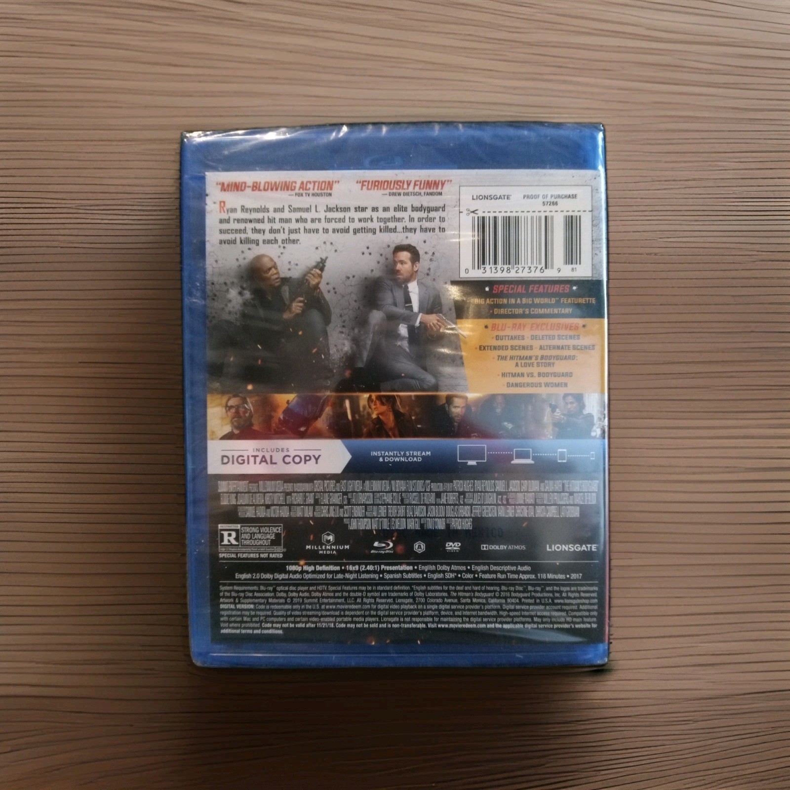 The Hitman’s Bodyguard Blu-ray BRAND NEW 🆕 SEALED