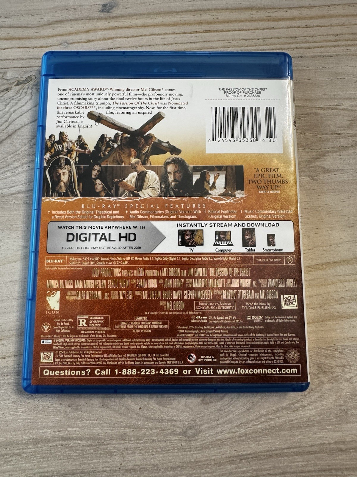 20th Century Fox The Passion of the Christ Blu-ray + Digital HD Definitive Ed