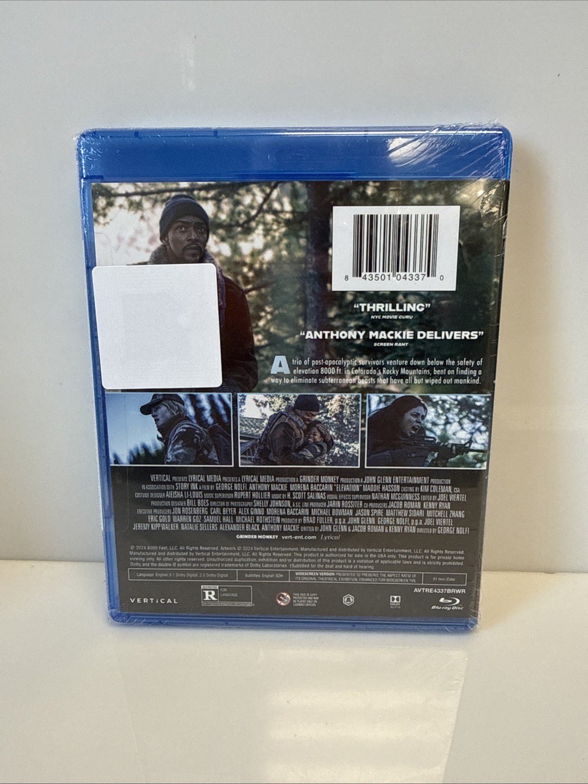 Elevation (Blu-ray, 2024, Vertical) Anthony Mackie, Morena Baccarin