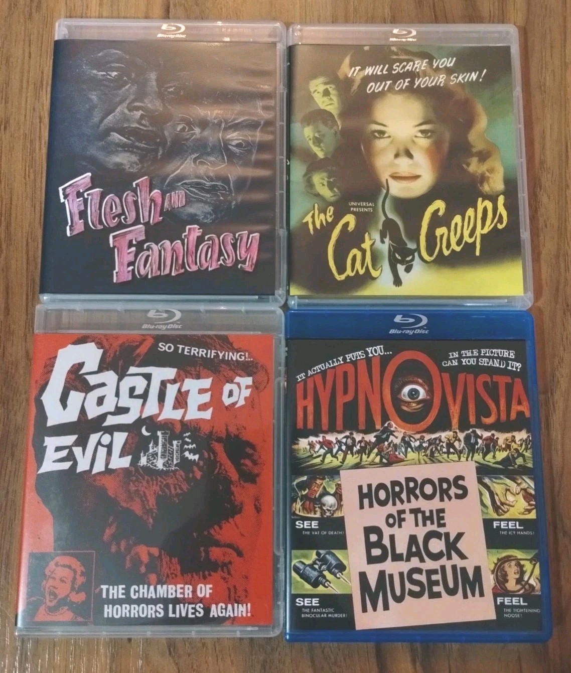 Flesh And Fantasy/The Cat Creeps/More/Vinegar Syndrome/Blu Ray/Horror/Thriller!!