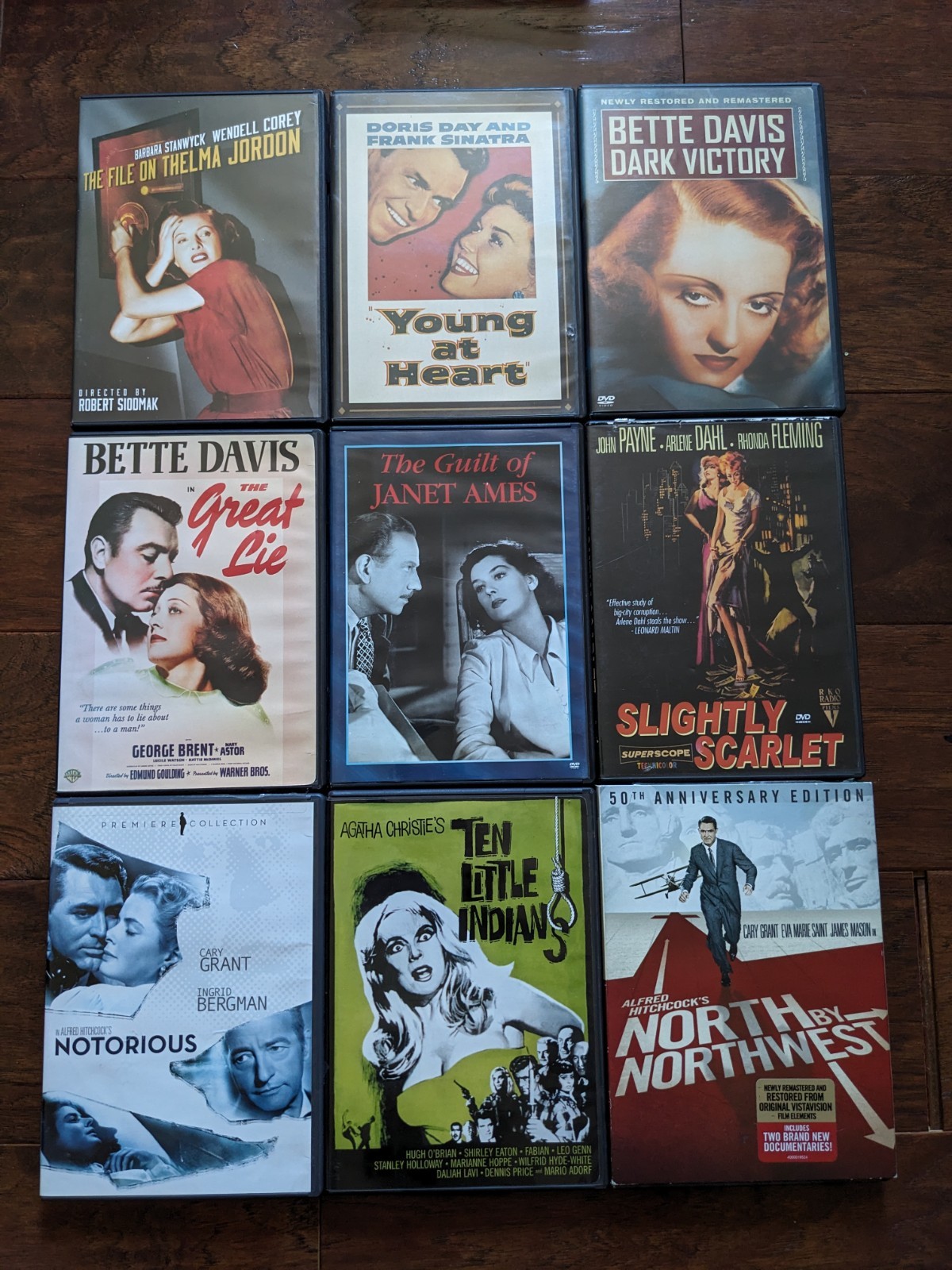 DVD Classic Noir DVD 9 Movie Lot Sinatra Bette Davis Agatha Christie Etc