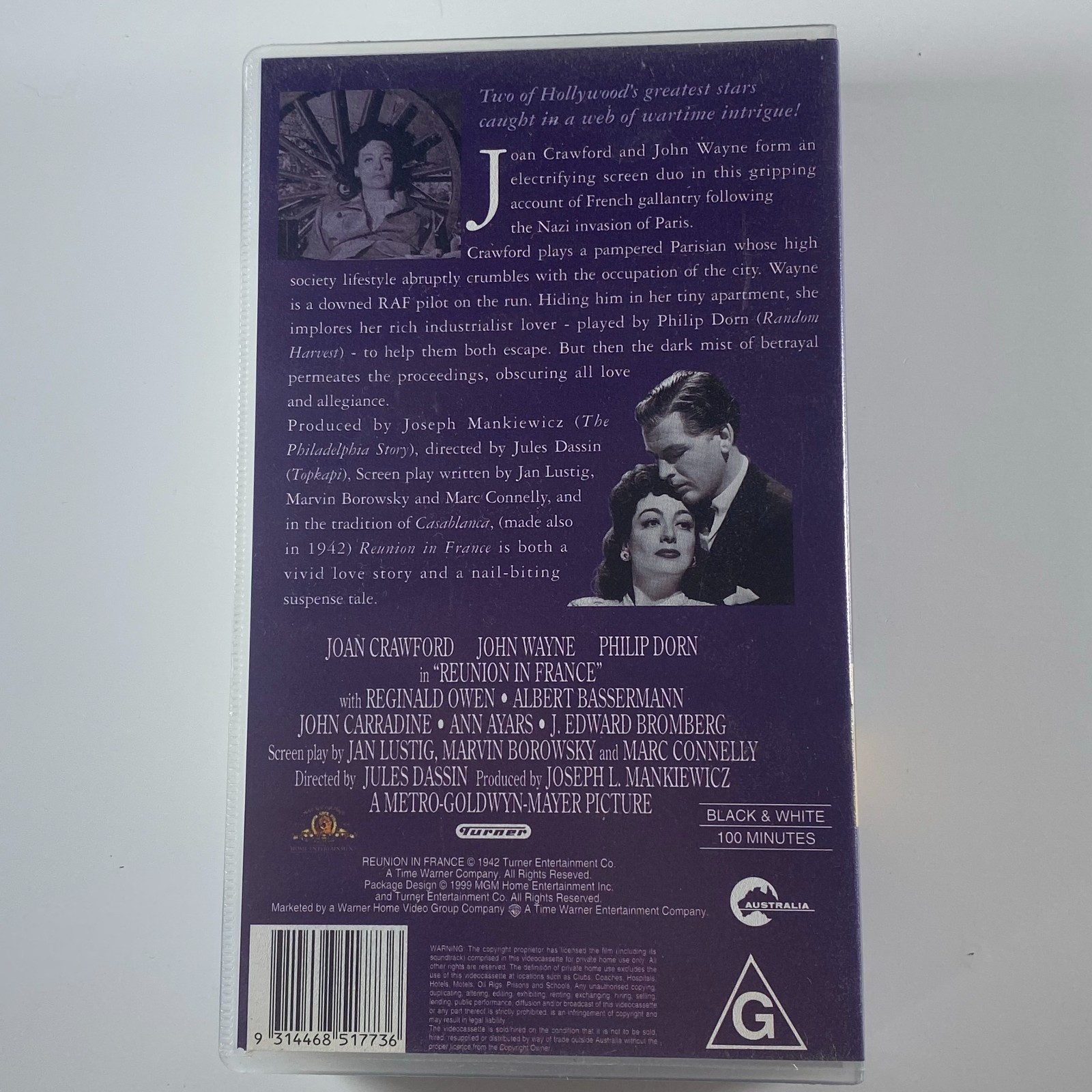 Reunion in France (VHS, 1942) | Drama, Joan Crawford