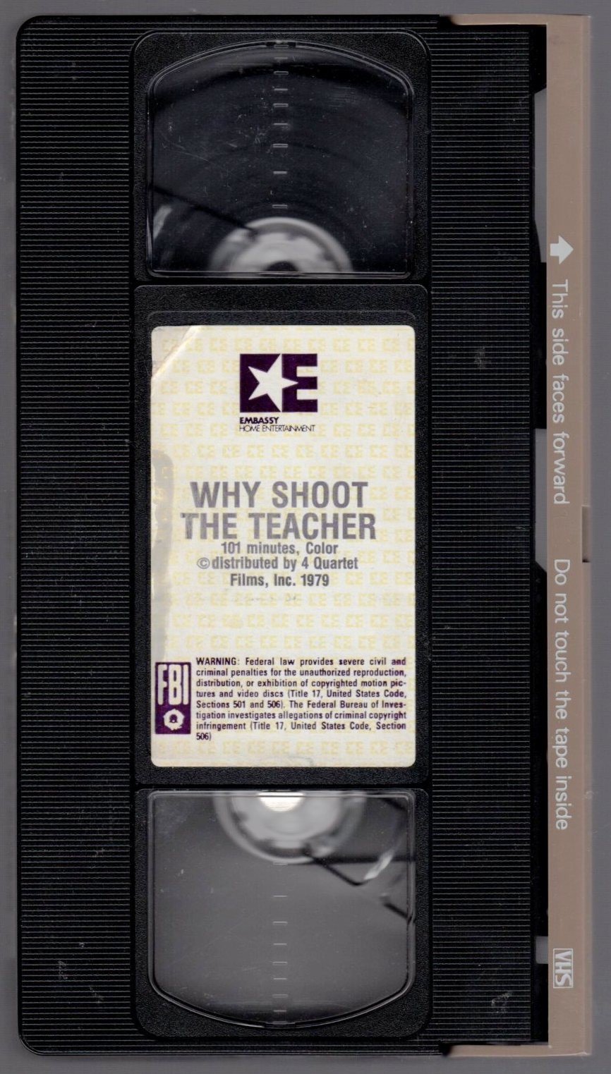 **Samantha Eggar** WHY SHOOT the TEACHER? (1977) Bud Cort, Canadian, Embassy VHS