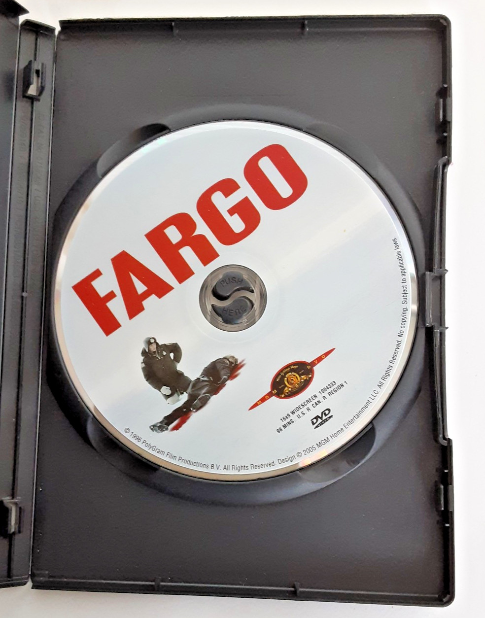 Fargo (1 used DVD w/ case) 1996 Thriller Coen Brothers. Comedy Crime Murder