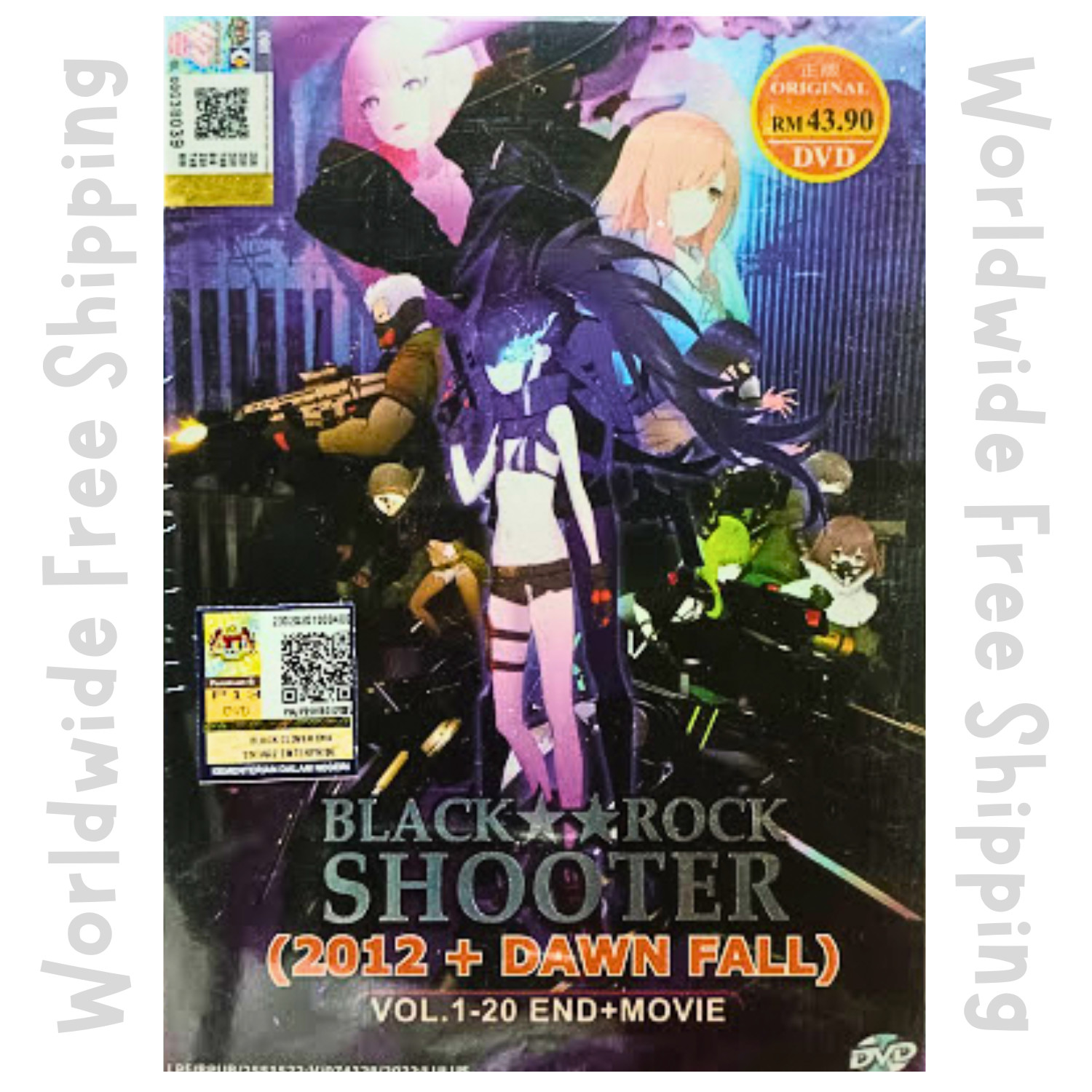 Black Rock Shooter 2012+Dawn Fall (1-20End+Movie) Anime DVD English sub Region 0