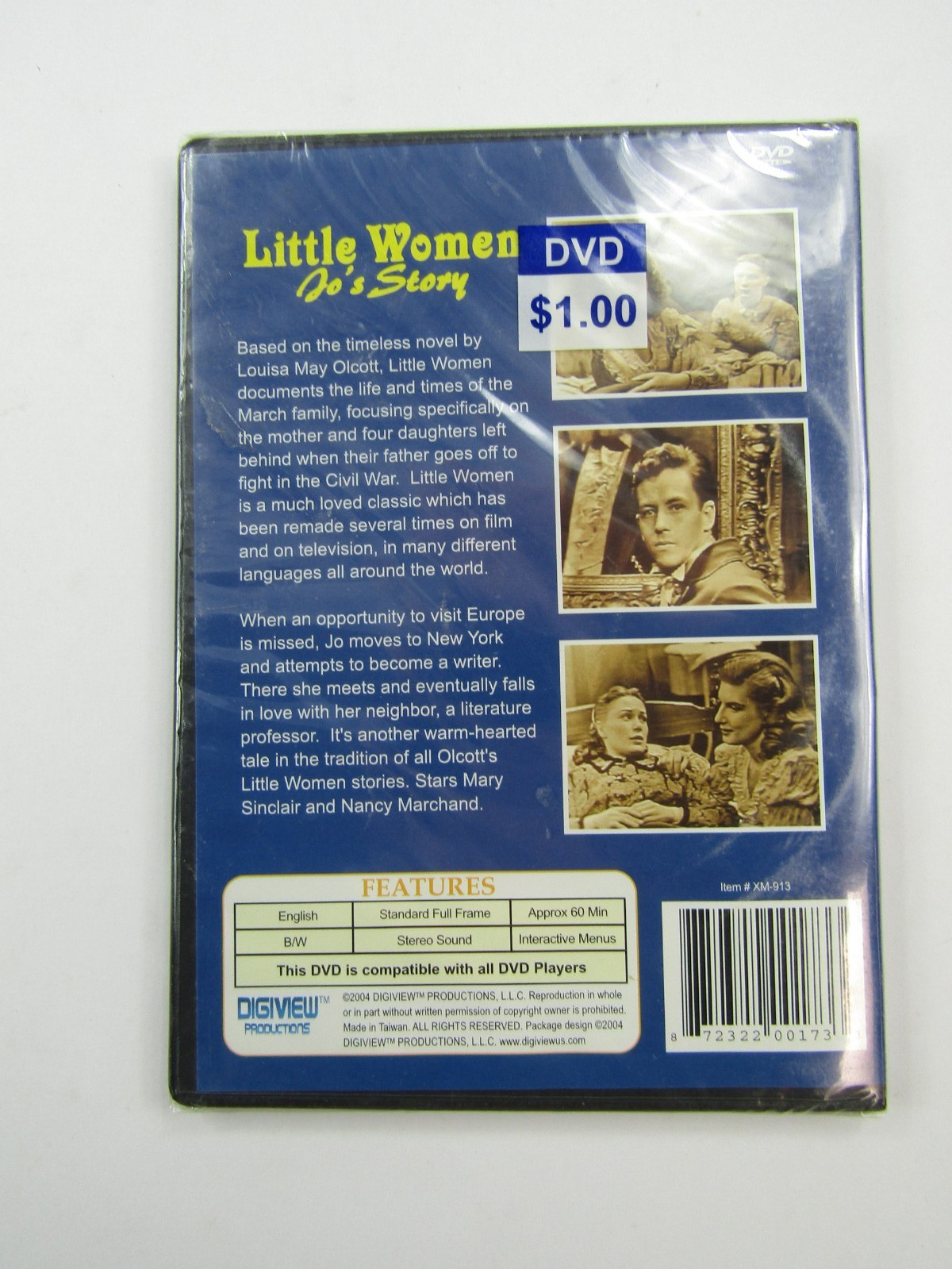 Little Women Jos Story DVD Slim Case Digiview Black & White Sealed New