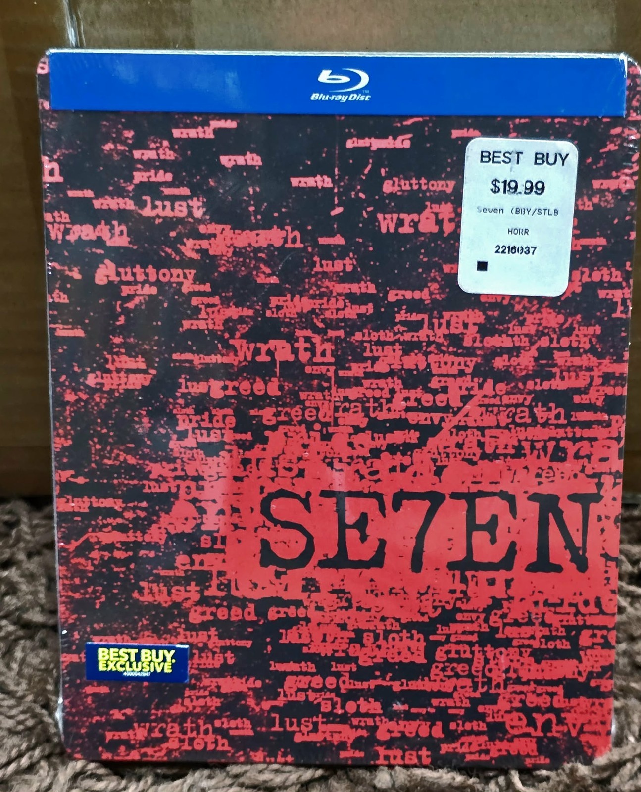 Seven Blu-ray Steelbook Se7en David Fincher Steel Book SEALED MINT!!!!