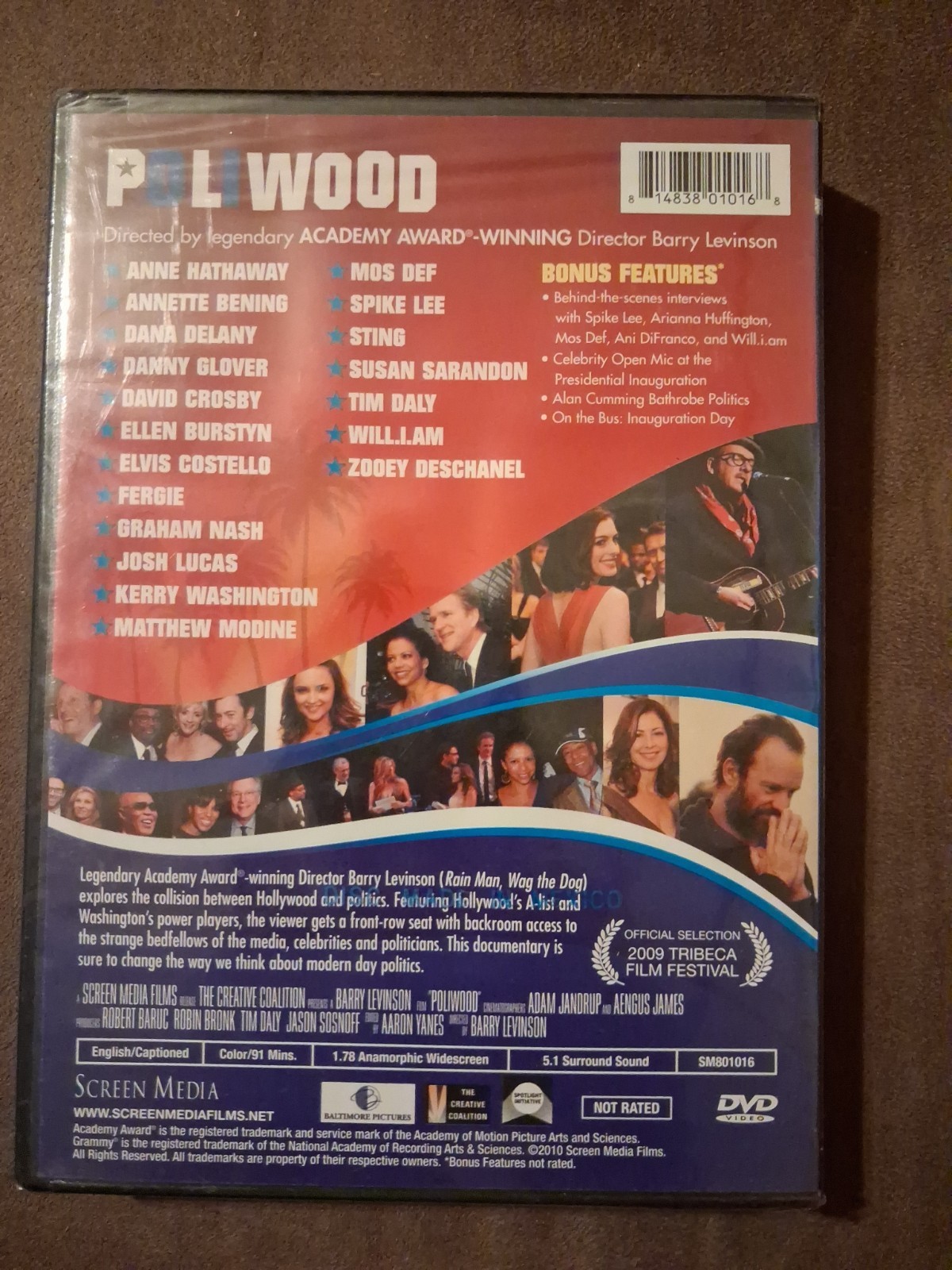 Poliwood (DVD, 2010) Documentary Politics Barry Levinson Brand New Sealed