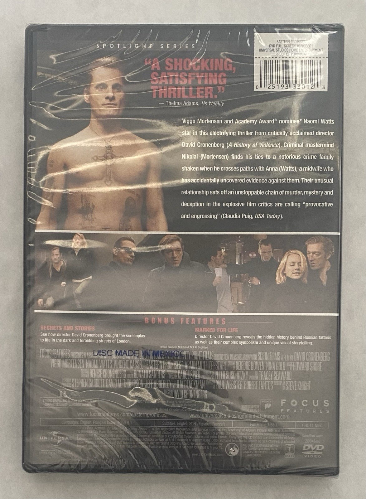 Eastern Promises (DVD, 2007) Vigo Mortensen Brand New Sealed!