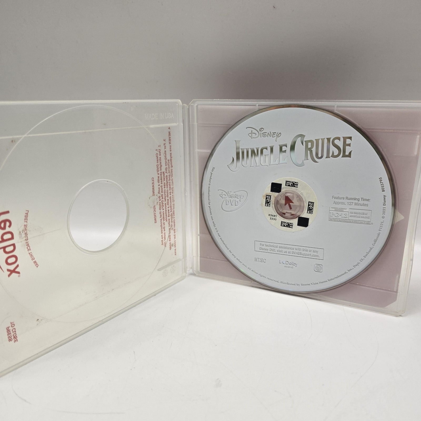 Disney Jungle Cruise DVD Movie Redbox Rental NTSC PG-13 Dolby Audio 127min Read