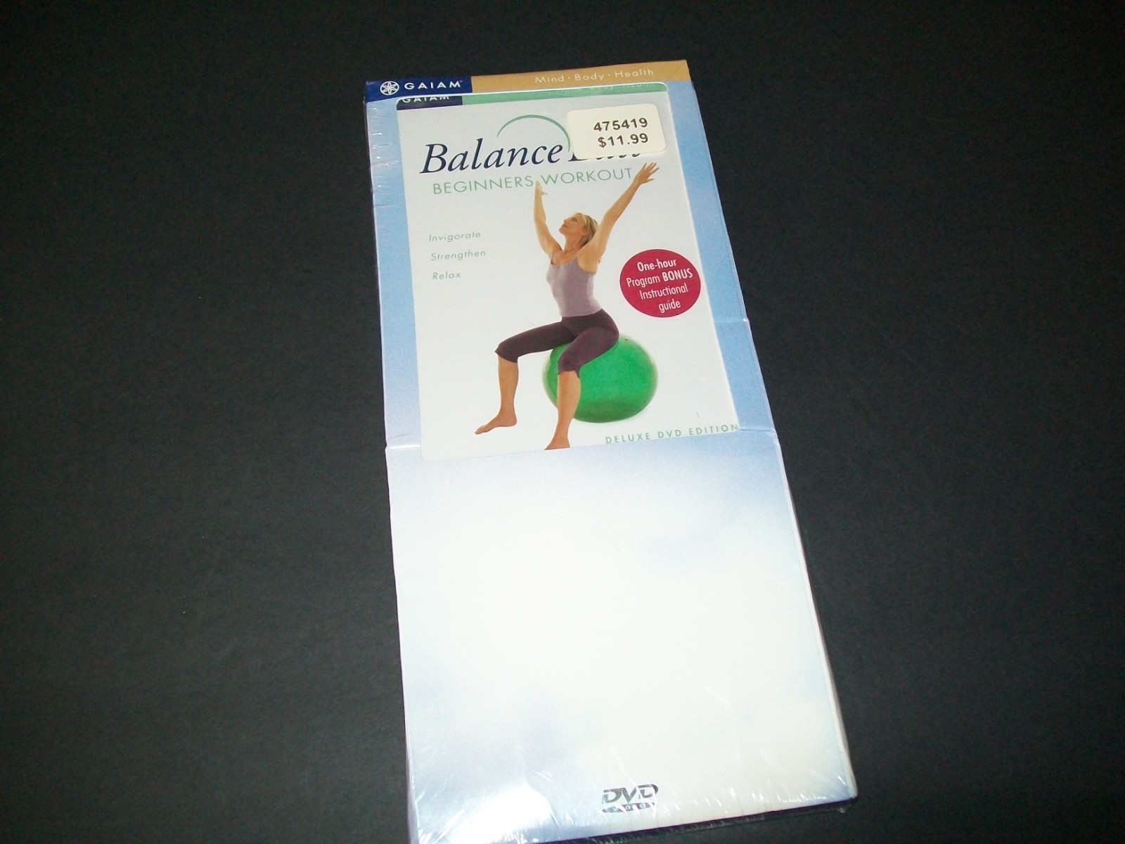 Gaiam Balance Ball Beginners Workout Deluxe DVD Edition New