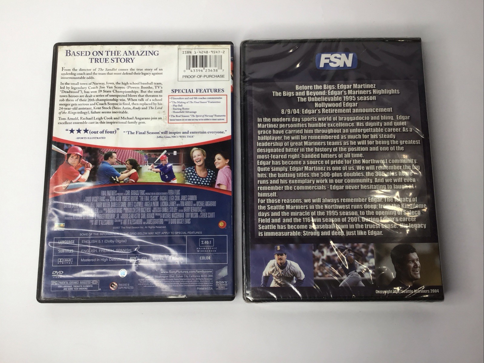 Baseball Movies DVD Lot of 2 The Final Season/You Gotta Love This Guy