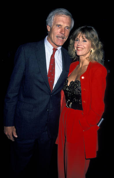 Ted Turner & Jane Fonda at 1st Environmental Awards at Sony – 1991 Old Photo 5