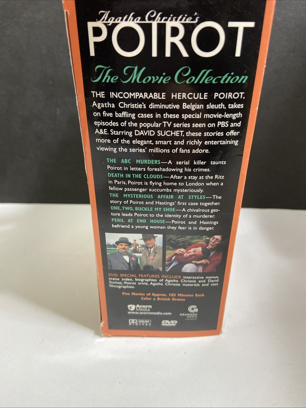 Agatha Christie’s Poirot-Movie Collection, DVD-4 Disc Only- 1 Missing-damaged👌