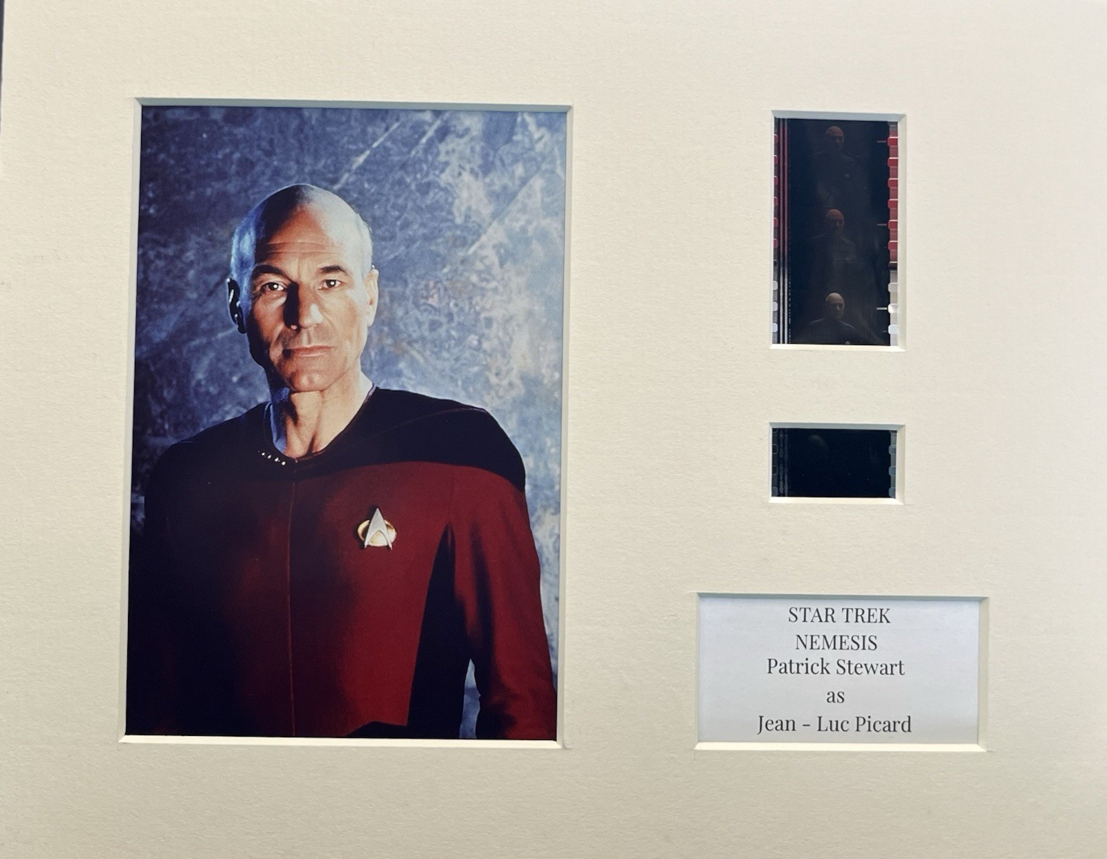 PATRICK STEWART NEMESIS . 35mm Film Cell Mounted Display
