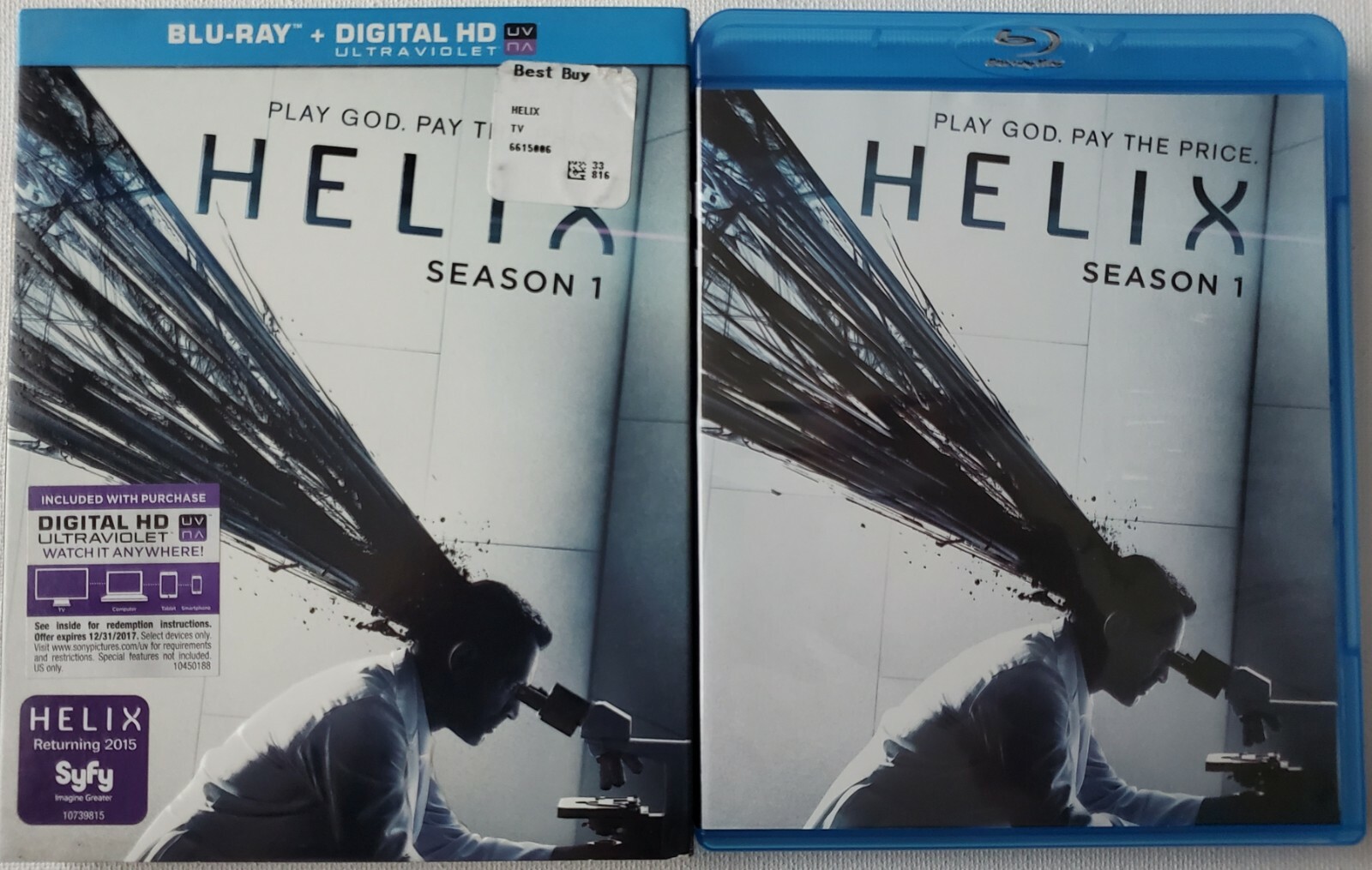 HELIX: THE COMPLETE FIRST SEASON BLU RAY 3 DISC + RARE SLIPCOVER FREE SHIPPING