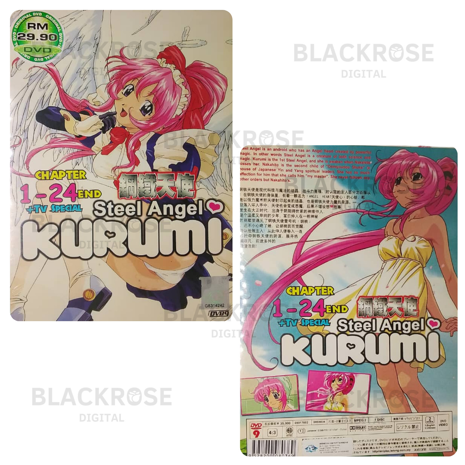 Anime DVD Steal Angel Kurumi ( Chapter 1-24 End + TV Special ) English Subtitle
