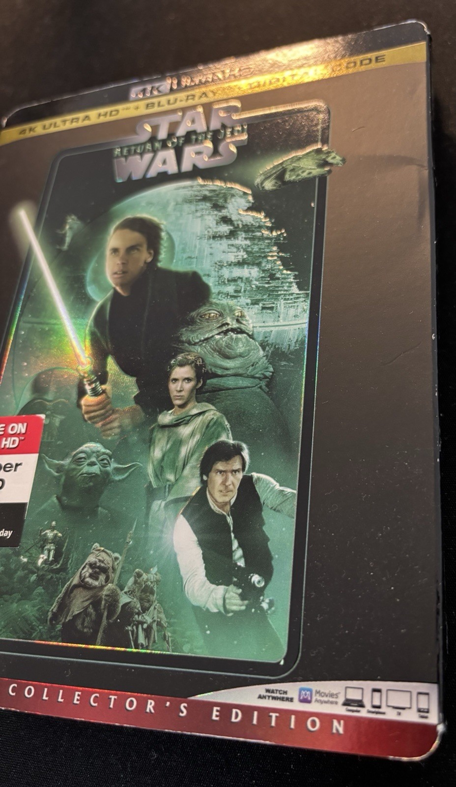 Star Wars Trilogy New Hope + Empire + Jedi 4k Ultra Hd Bluray Lot W/ Slipcover