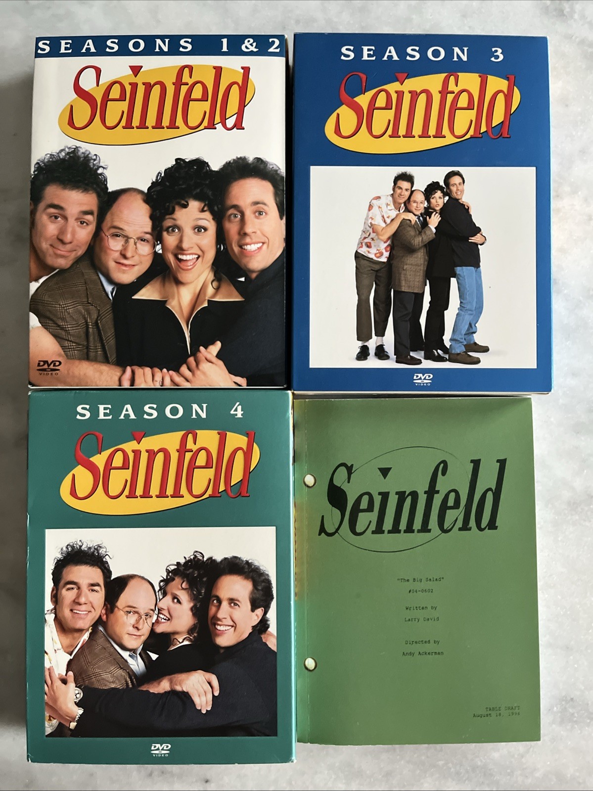 Seinfeld – Seasons 1-4 (DVD, 2013) Episode Script, Inserts, Box Sets, OOP