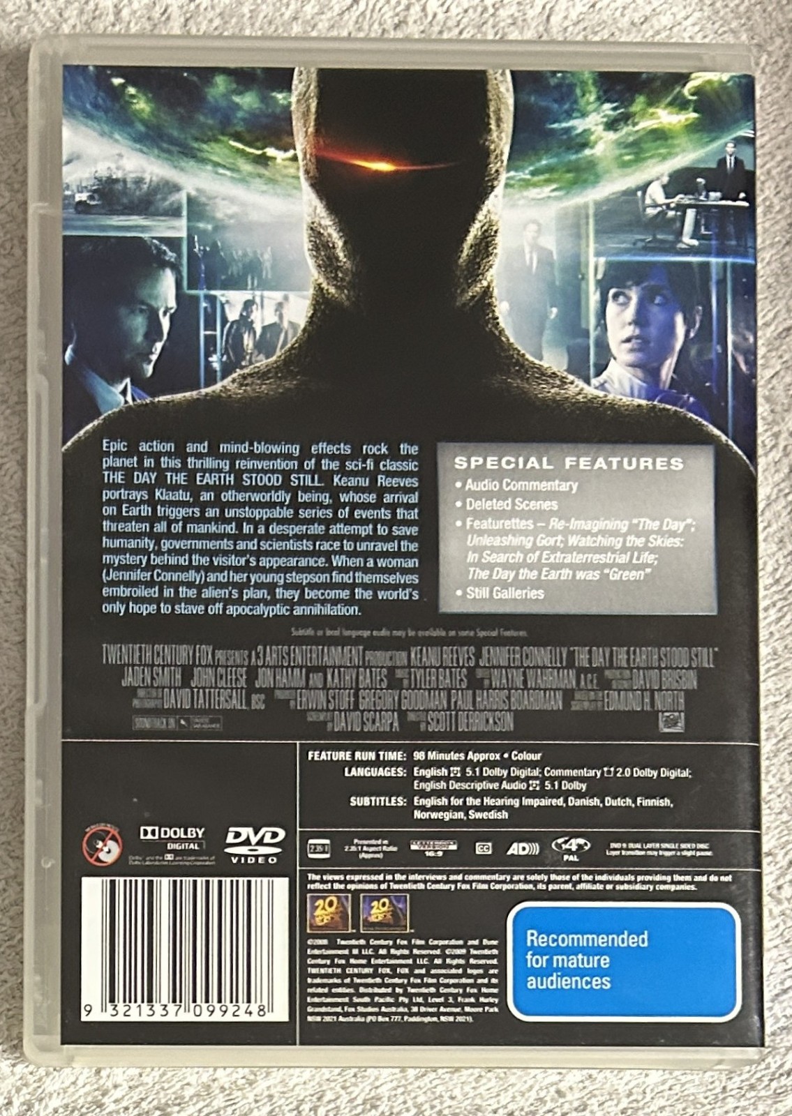 VERY GOOD Day the Earth Stood Still, The (dir. Scott Derrickson) (DVD, 2009) R4