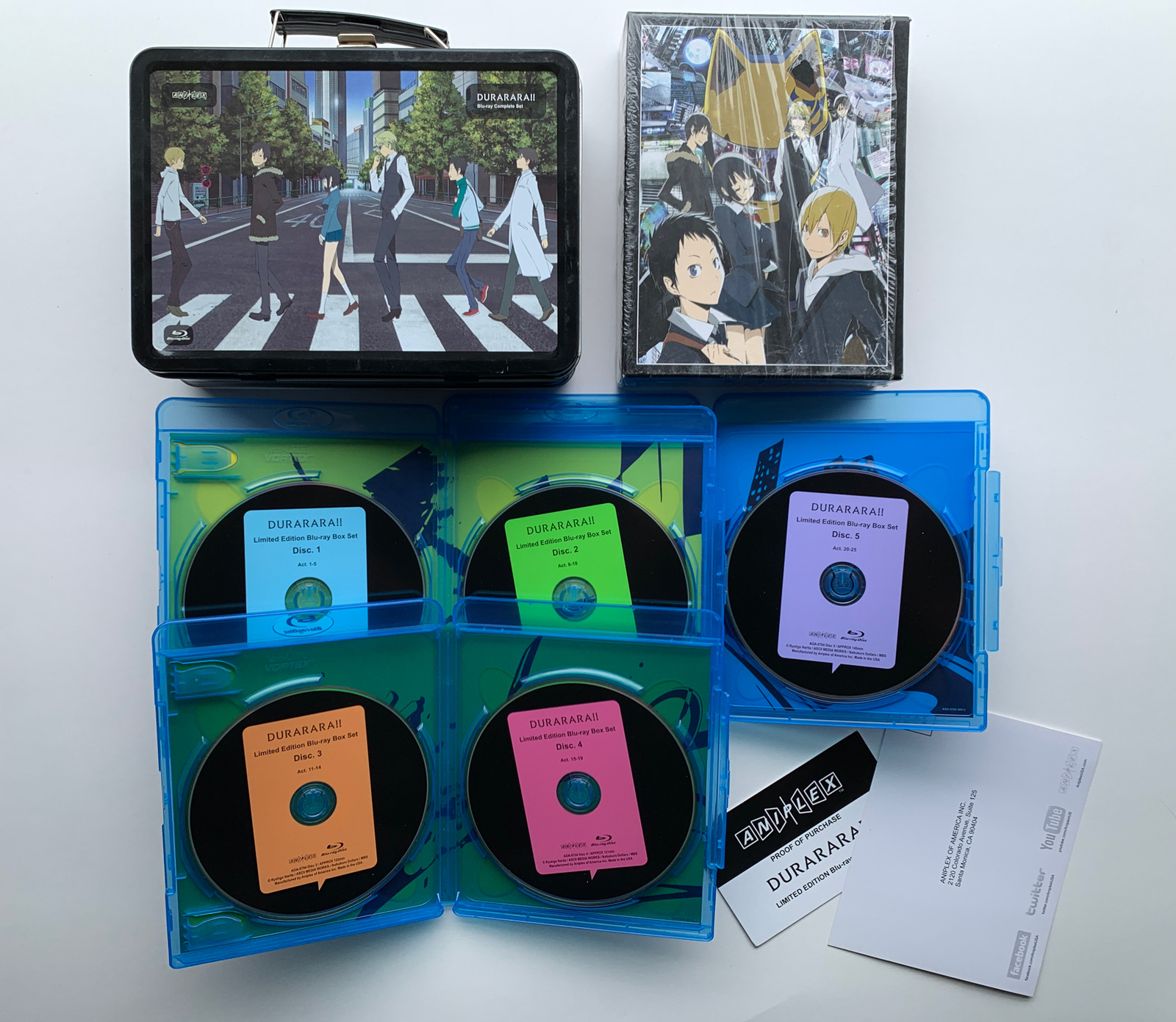 Durarara!! DRRR!! Aniplex Blu-ray Season 1 Lunch Box Set -HTF OOP – Ships Boxed