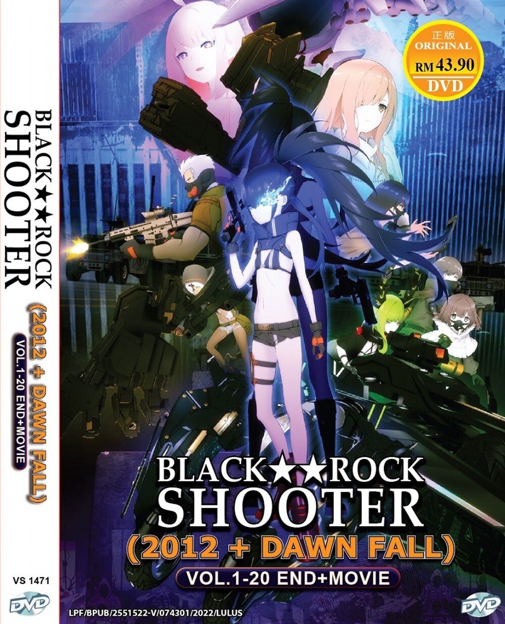 *ANIME* DVD BLACK ROCK SHOOTER (2012+DAWN FALL) VOL.1-20 END + MOVIE ENG SUBS
