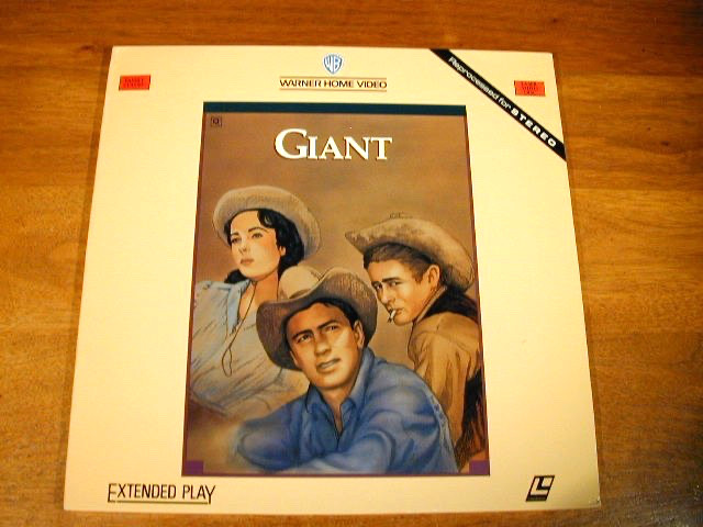 GIANT 1956 LASERDISC ELIZABETH TAYLOR ROCK HUDSON JAMES DEAN GEORGE STEVENS TEX