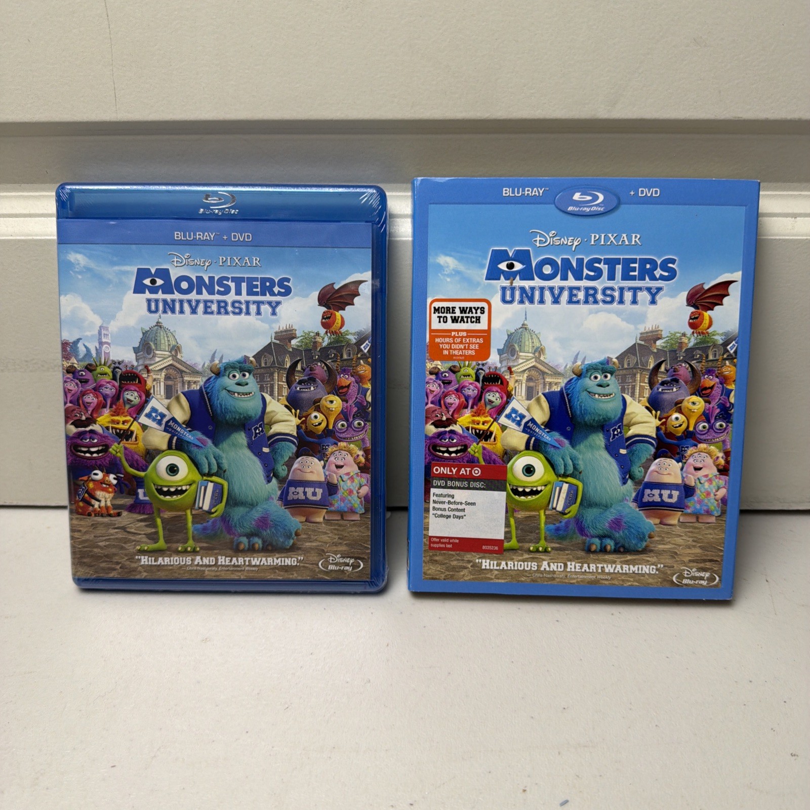 NEW Monsters University (Blu-ray, DVD) w/Slipcover & Target Exclusive Bonus Disc