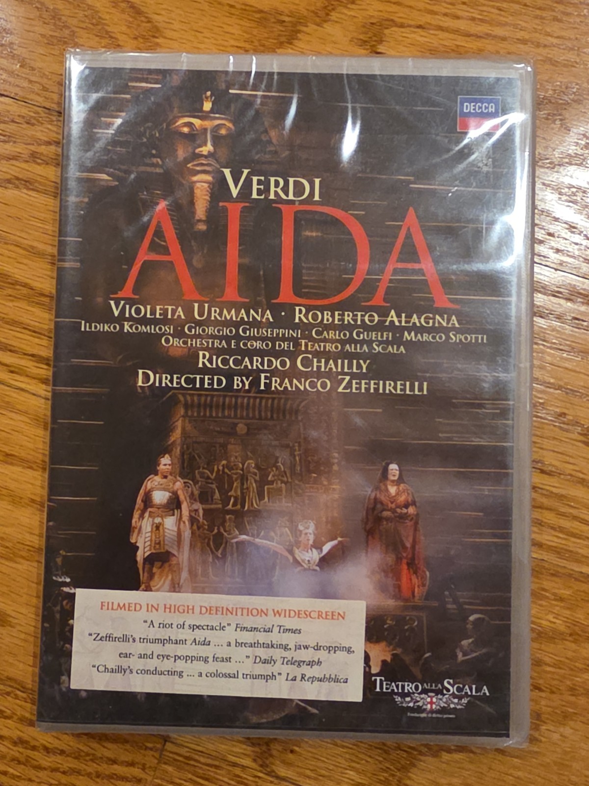 New Verdi’s Aida Zeffirelli 2-DVD Set Urmana Alagna Teatro Alla Scala NTSC