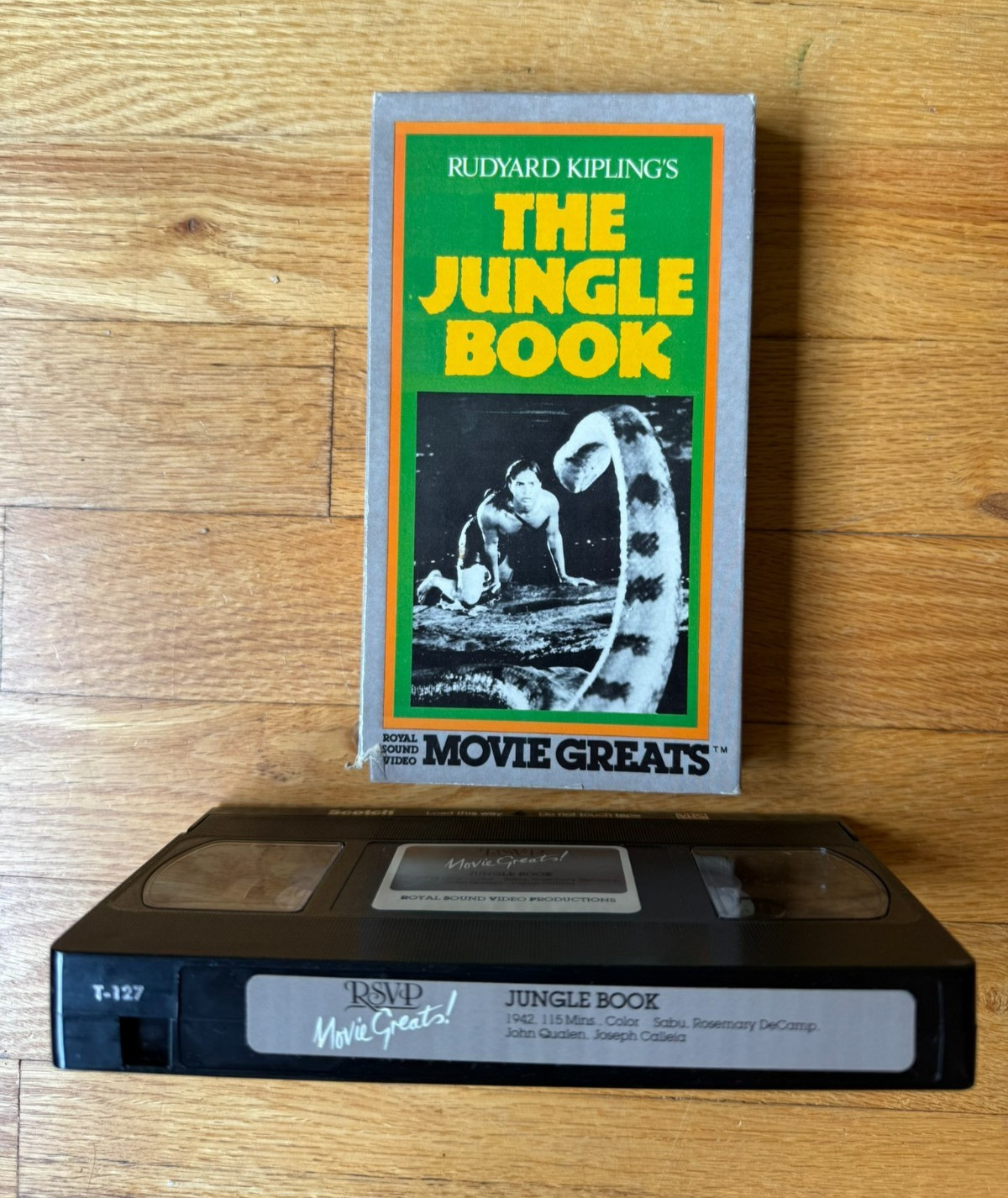 Vintage THE JUNGLE BOOK VHS – Kipling Korda SABU Royal Sound 1942 – Movie Greats