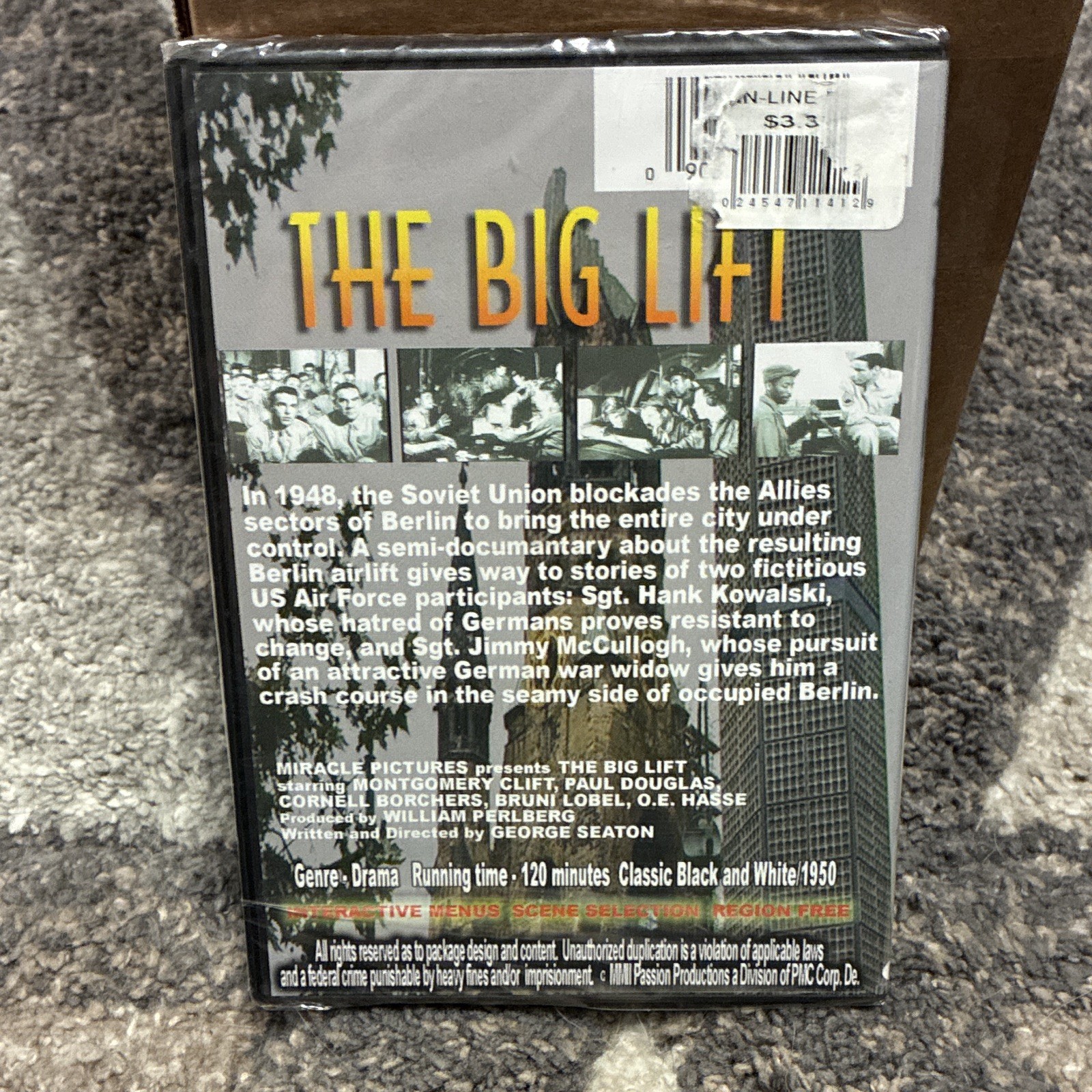 The Big Lift DVD 1950 Drama B&W Montgomery Clift George Seaton NR 120m