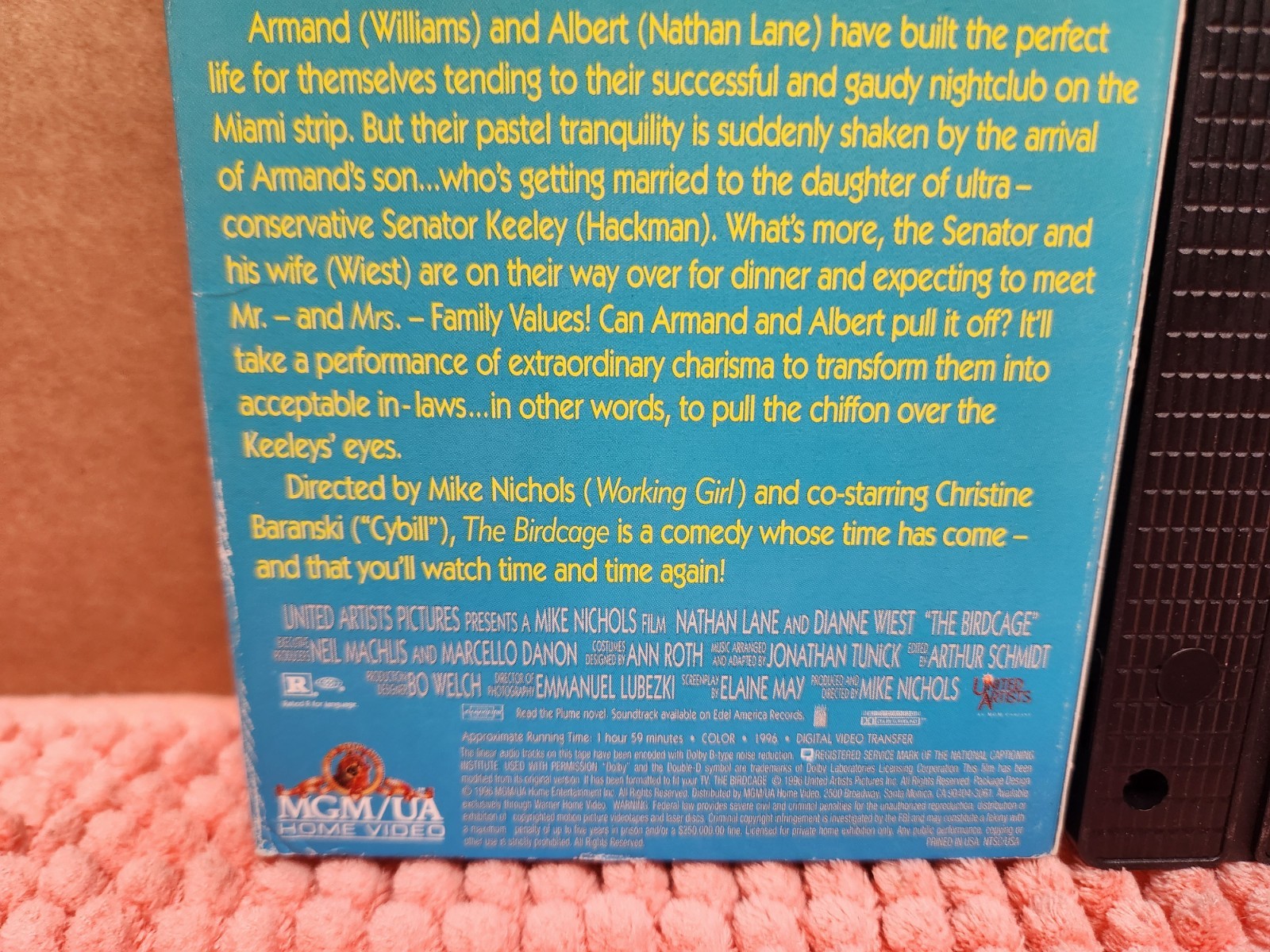 VTG 1996 “The Birdcage” VHS Tape MGM Home Video