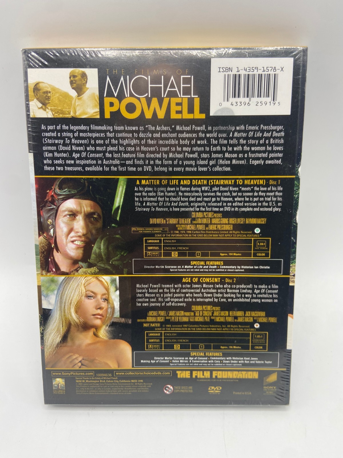 The Films of Michael Powell (DVD) Brand NEW!- Collectors Choice