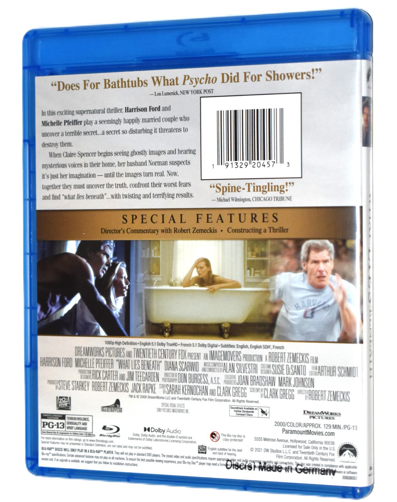 WHAT LIES BENEATH Supernatural Mystery Thriller US Blu-ray – Ford, Pfeiffer