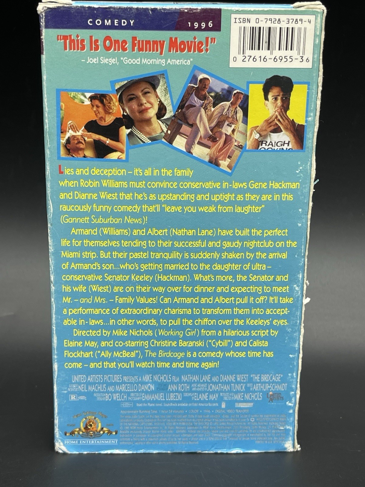 The Birdcage VHS 1996 Robin Williams, Nathan Lane, Gene Hackman, Dianne West